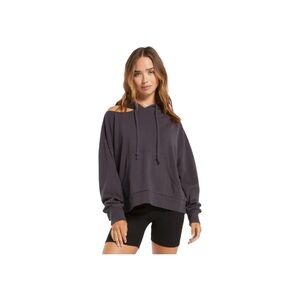 Z Supply Women's Dark Gray Off-Shoulder Hoodie